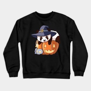 Panda on a Pumpkin Crewneck Sweatshirt